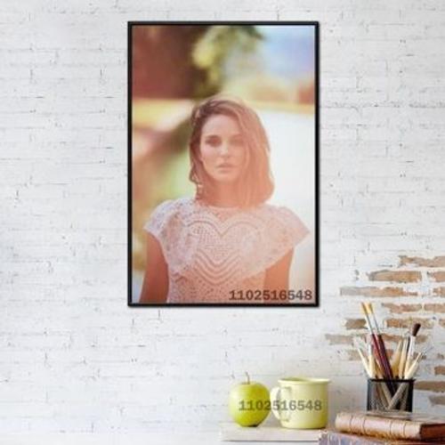 Natalie Portman ¿C affiche de peinture sur toile,mpression murale Poster pour salon chambre ¿¿ coucher d¿¿cor sans cadre(90*130cm)