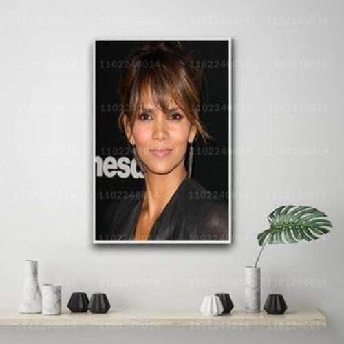 Affiche d¿¿corative sur toile acteur Halle Berry,mpression murale Poster pour salon chambre ¿¿ coucher d¿¿cor sans cadre(90*130cm)