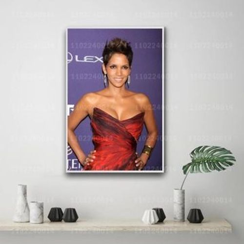 Affiche d¿¿corative sur toile acteur Halle Berry,mpression murale Poster pour salon chambre ¿¿ coucher d¿¿cor sans cadre(90*130cm)
