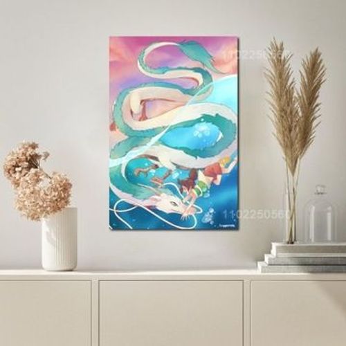 Affiche toile Manga chihiro affiche d¿¿corative,mpression murale Poster pour salon chambre ¿¿ coucher d¿¿cor sans cadre(80*120cm)