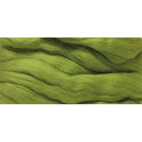 Laine Cardée Mérinos Vert Moyen 50 G - Rayher