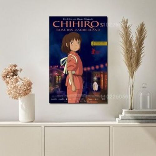 Affiche toile Manga chihiro affiche d¿¿corative,mpression murale Poster pour salon chambre ¿¿ coucher d¿¿cor sans cadre(80*120cm)