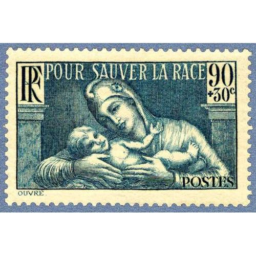 France 1939, Très Bel Exemplaire Yv. 419 - Au Profit De La Société De Prophylaxie Sanitaire Et Morale - Pour Sauver La Race, Neuf** Luxe