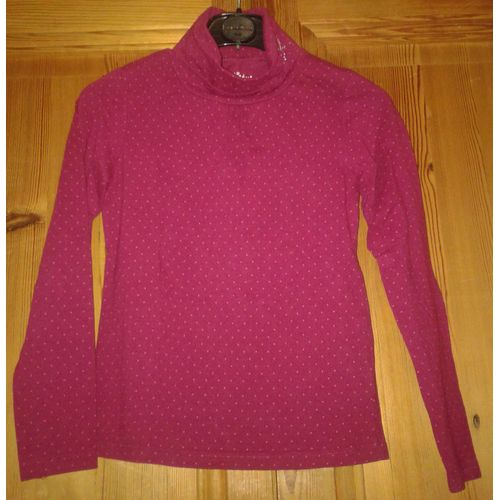 T-Shirt Manches Longues Col Roulé Sergent Major 8 Ans Mauve