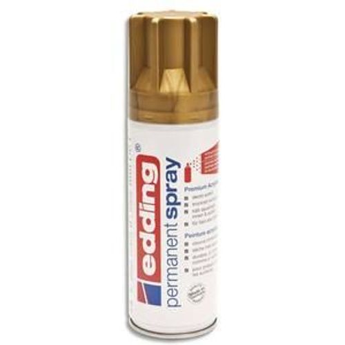 Edding Spray Peinture Permanente 200ml Or, Pour Extérieur Et Intérieur