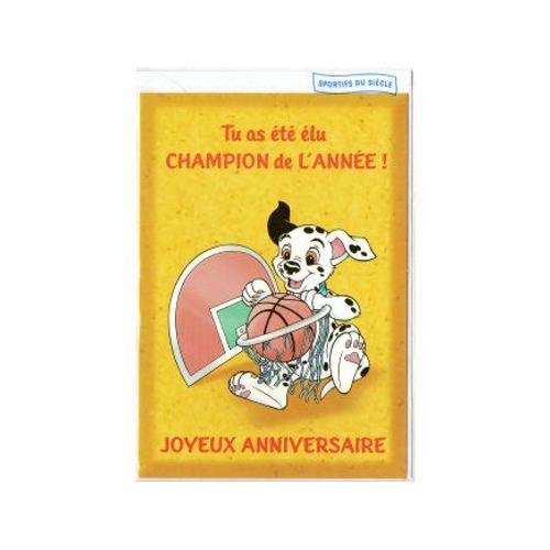 Carte D Anniversaire Disney Les 101 Dalmatiens Sport Enfant Basket 19 Rakuten