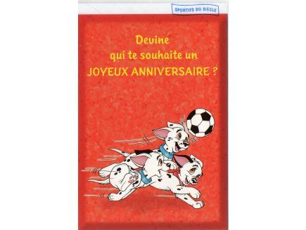 Carte D Anniversaire Disney Les 101 Dalmatiens Sport Football Enfant 9 Rakuten