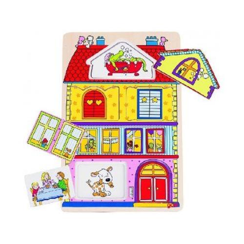 Puzzle En Bois Avec Images Cachees La Maison 6 Pieces