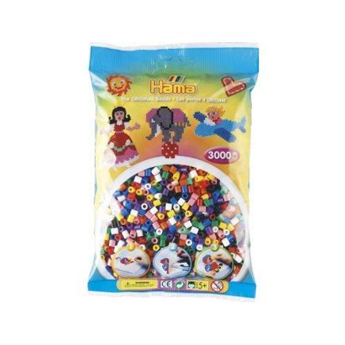 Sachet De 3000 Perles A Repasser Hama Midi Couleurs Assorties - Loisirs Creatifs - 201-00