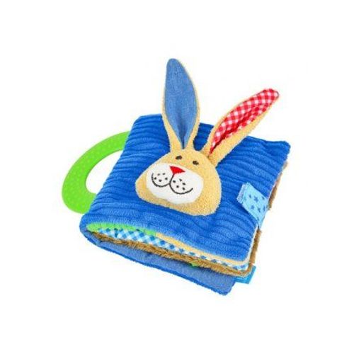 Livre D'éveil En Tissu Bébé Lapin Bleu Garçon