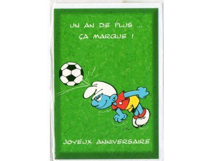 Carte D Anniversaire Schtroumpf Foot 24 Rakuten