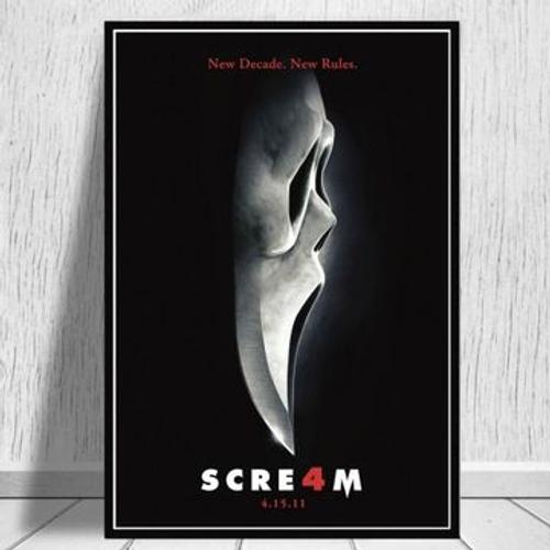 Affiche en toile Scream 6, peinture sur toile,mpression murale Poster pour salon chambre ¿¿ coucher d¿¿cor sans cadre(90*130cm)