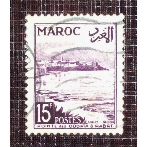 Maroc N° 312 Oblitéré De 1951 - 15f Lilas « Pointe De Oudayas »