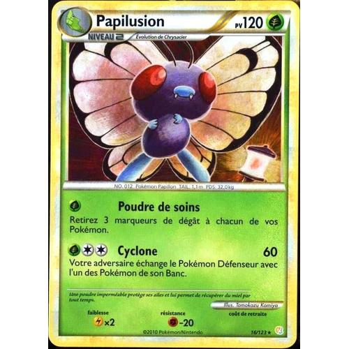 Carte Pokémon 16/123 Papilusion 120 Pv Heartgold Soulsilver Neuf Fr