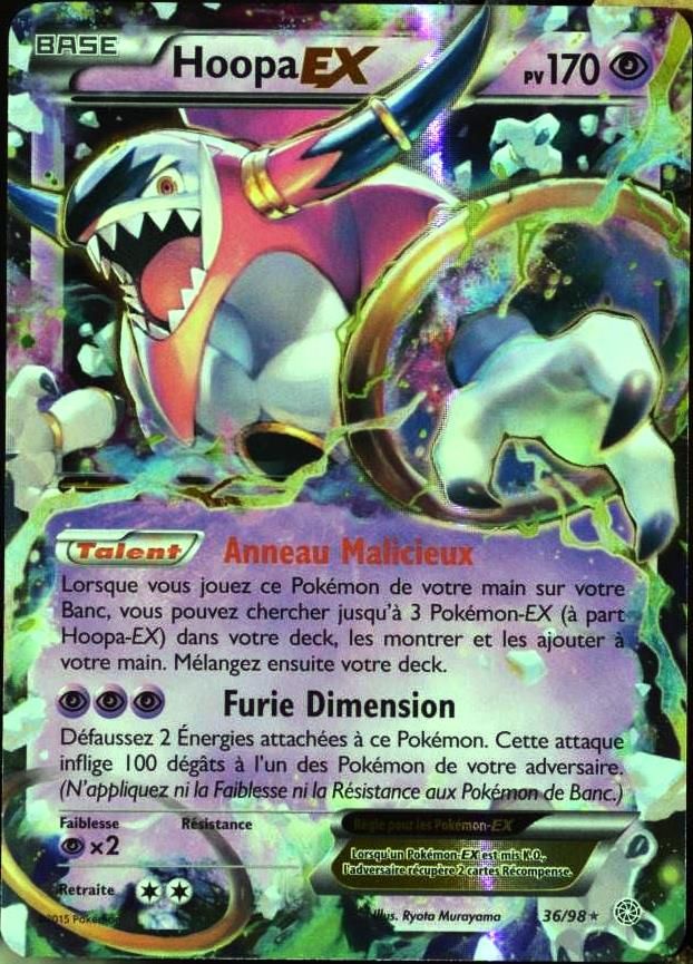 Carte Pokémon 36/98 Hoopa Ex 170 Pv - Ultra Rare Xy - Origines Antiques Neuf Fr