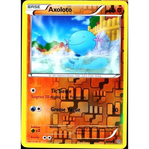 Carte Pokémon 38/98 Axoloto 60 Pv - Reverse Xy07 - Origines Antiques Neuf Fr