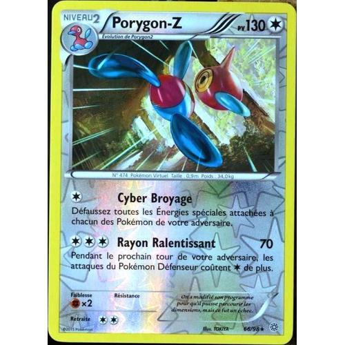 Carte Pokémon 66/98 Porygon-Z 130 Pv - Reverse Xy07 - Origines Antiques Neuf Fr