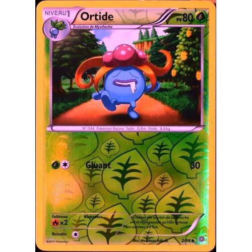 Carte Pokémon 2/98 Ortide 80 Pv - Reverse Xy - Origines Antiques Neuf Fr