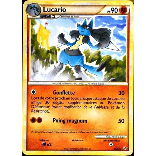 Carte Pokémon 19/95 Lucario 90 Pv Hs Déchainement Neuf Fr