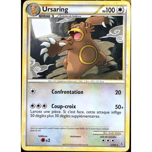 Carte Pokémon 27/95 Ursaring 100 Pv Hs Déchainement Neuf Fr