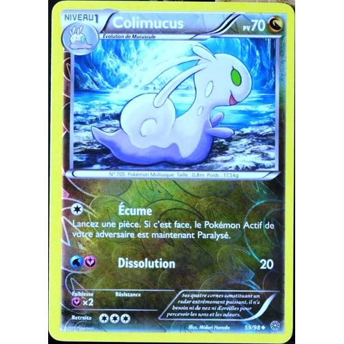 Carte Pokémon 59/98 Colimucus 70 Pv - Reverse Xy07 - Origines Antiques Neuf Fr