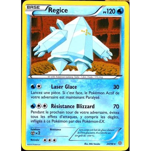 Carte Pokémon 24/98 Regice 120 Pv Xy07 - Origines Antiques Neuf Fr