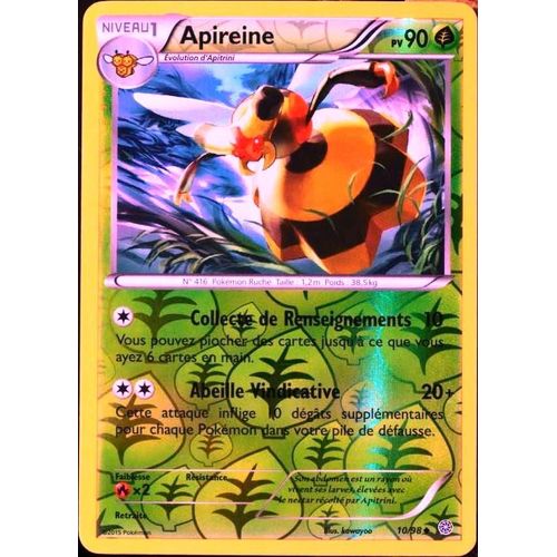 Carte Pokémon 10/98 Apireine 90 Pv - Reverse Xy07 - Origines Antiques Neuf Fr