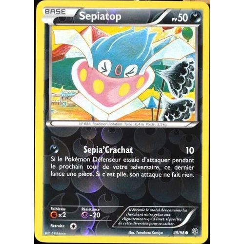Carte Pokémon 45/98 Sepiatop 50 Pv - Reverse Xy07 - Origines Antiques Neuf Fr