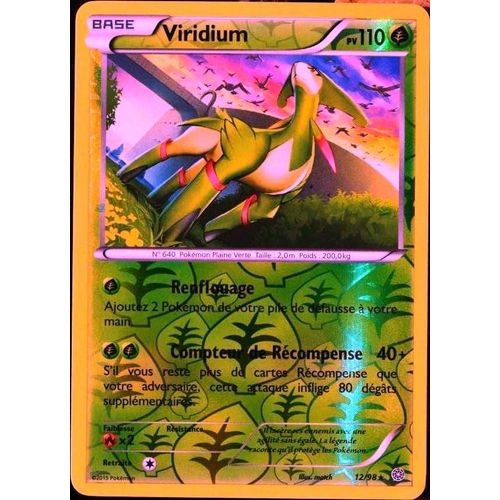 Carte Pokémon 12/98 Viridium 110 Pv - Holo Reverse Xy07 - Origines Antiques Neuf Fr