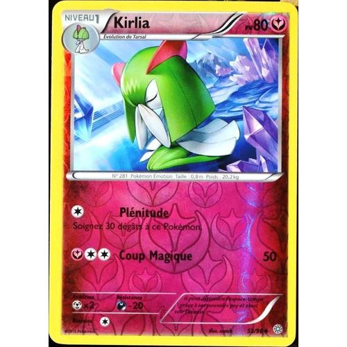 Carte Pokémon 53/98 Kirlia 80 Pv - Reverse Xy - Origines Antiques Neuf Fr