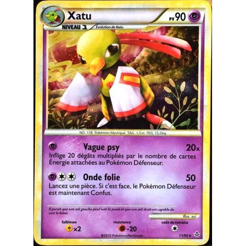 Carte Pokémon 11/95 Xatu 90 Pv - Holo Hs Déchainement Neuf Fr