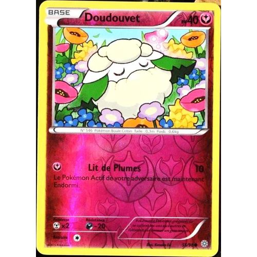 Carte Pokémon 55/98 Doudouvet 40 Pv - Reverse Xy07 - Origines Antiques Neuf Fr