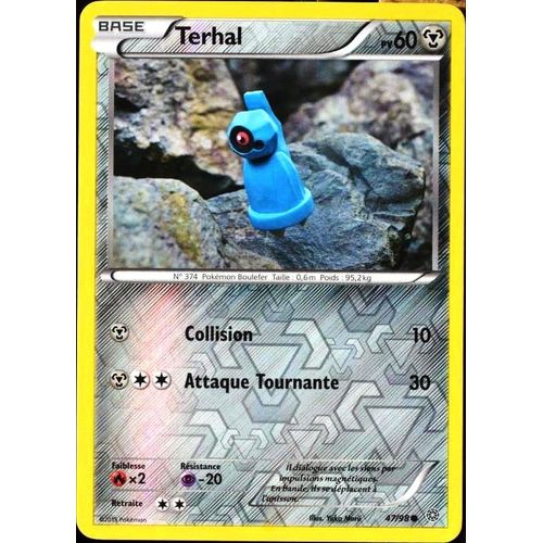 Carte Pokémon 47/98 Terhal 60 Pv - Reverse Xy07 - Origines Antiques Neuf Fr