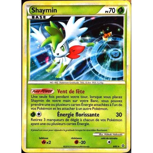 Carte Pokémon 8/95 Shaymin 70 Pv - Holo Hs Déchainement Neuf Fr