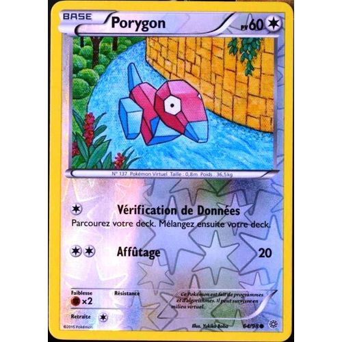 Carte Pokémon 64/98 Porygon 60 Pv - Reverse Xy07 - Origines Antiques Neuf Fr