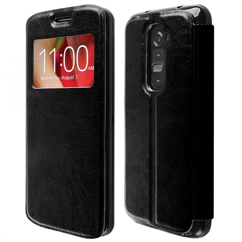 Housse Etui Slim View Pour Lg G2 Noir