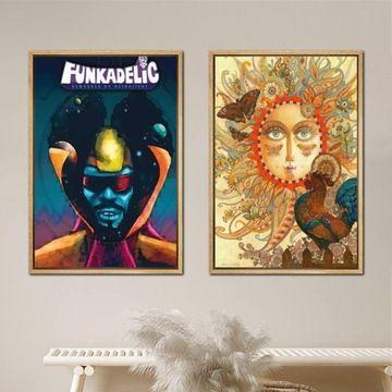 Peinture d'affiche Funkadelic sur toile,mpression murale Pos... - 2