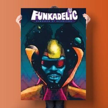 Peinture d'affiche Funkadelic sur toile,mpression murale Pos... - 5