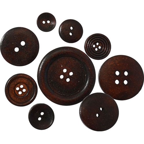 Boutons Bois Foncé 200 G