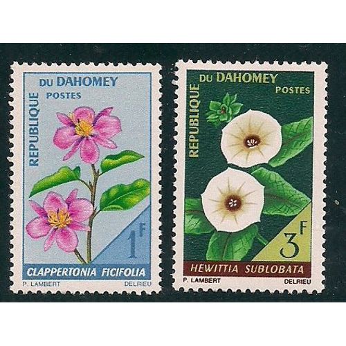 Dahomey (Bénin)- Série De 2 Valeurs Fleurs Timbres Neufs- N°246 Et N°247
