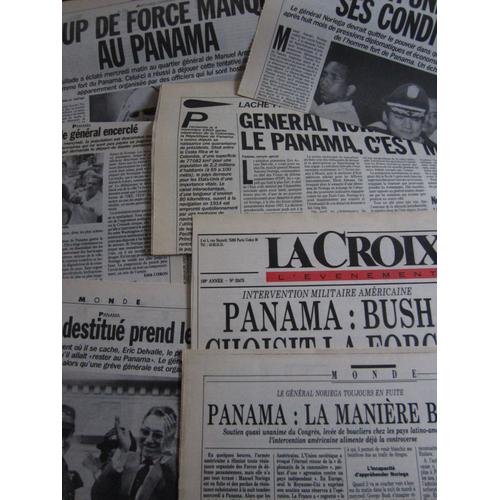 Panama-Noriegua-Intervention U.S. : Dossier Composé De 105 Articles (Dont 20 Photocopies) Paris Entre 1979 & 1991 (Le Monde-Libération-Point-Express-Qdp-La Croix-Humanité-Vo-Edj-Figaro)