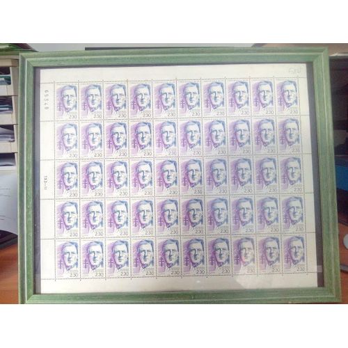 Planche De 50 Timbres Charles De Gaulle 2.30ff
