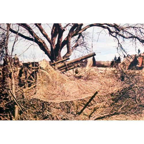 Ww2 - Canon De Campagne Allemand Camouflé