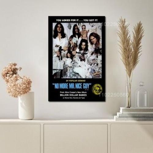 Alice Cooper classique Rock Star B toile affiche,mpression murale Poster pour salon chambre ¿¿ coucher d¿¿cor sans cadre(80*120cm)