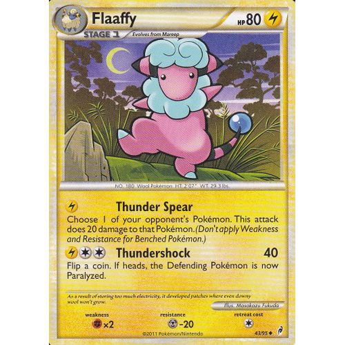 Carte Pokemon - Flaaffy ( Lainergie ) - 43/95 - Call Of Legends ( Appel Des Legendes ) - Carte Anglaise -
