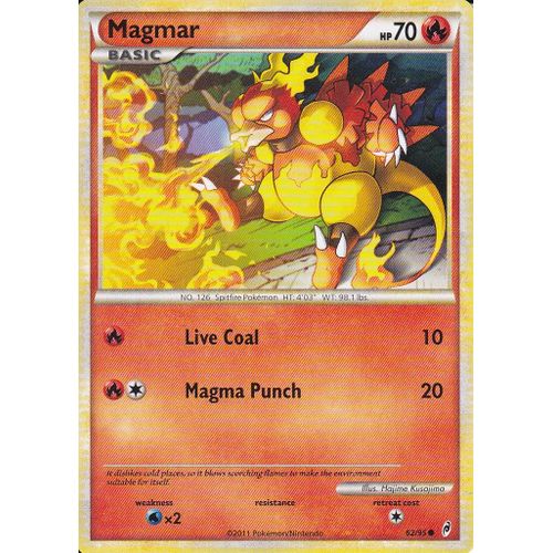 Carte Pokemon - Magmar 62/95 Call Of Legends ( Appel Des Legendes ) - Carte Anglaise -