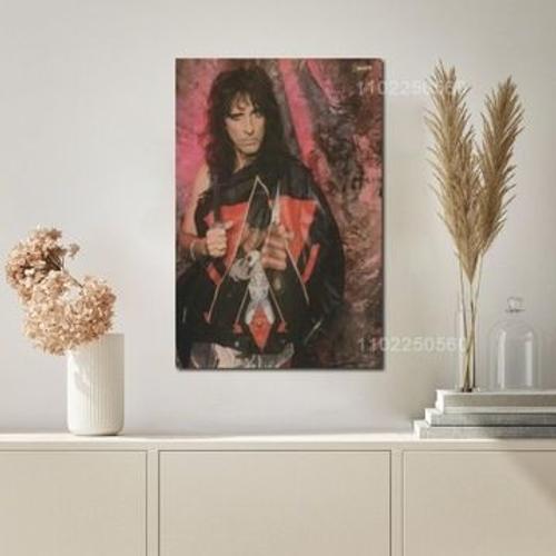 Alice Cooper classique Rock Star B toile affiche,mpression murale Poster pour salon chambre ¿¿ coucher d¿¿cor sans cadre(90*130cm)