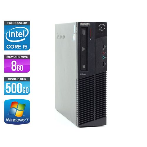 Lenovo ThinkCentre M91P SFF - Intel Core i5-2400 / 3.1 GHz - RAM 8 Go - HDD 500 Go - DVD - GigaBit Ethernet - Windows 7 Professionnel