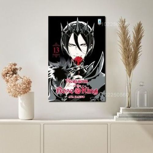 Affiche en toile Manga requiem du roi rose p,mpression murale Poster pour salon chambre ¿¿ coucher d¿¿cor sans cadre(80*120cm)