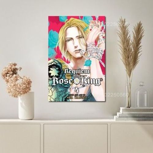 Affiche en toile Manga requiem du roi rose p,mpression murale Poster pour salon chambre ¿¿ coucher d¿¿cor sans cadre(80*120cm)